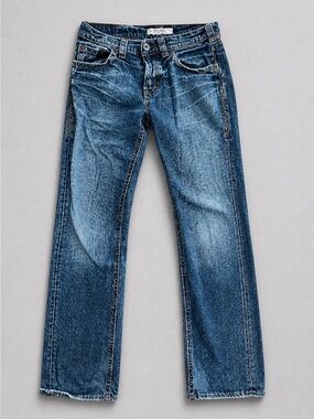 Classic Medium Wash Straight-Leg Jeans – 100% Cotton (34x32)